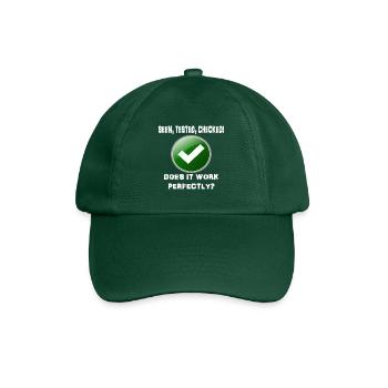 SEEN TESTED CHECKED WORK PERFECT! - Baseball Cap - bottle green - Front