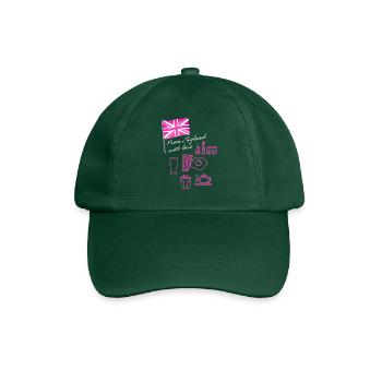 EXANGLIA (Pink + Weißer Text) - Baseballkappe - Flaschengrün - Vorne