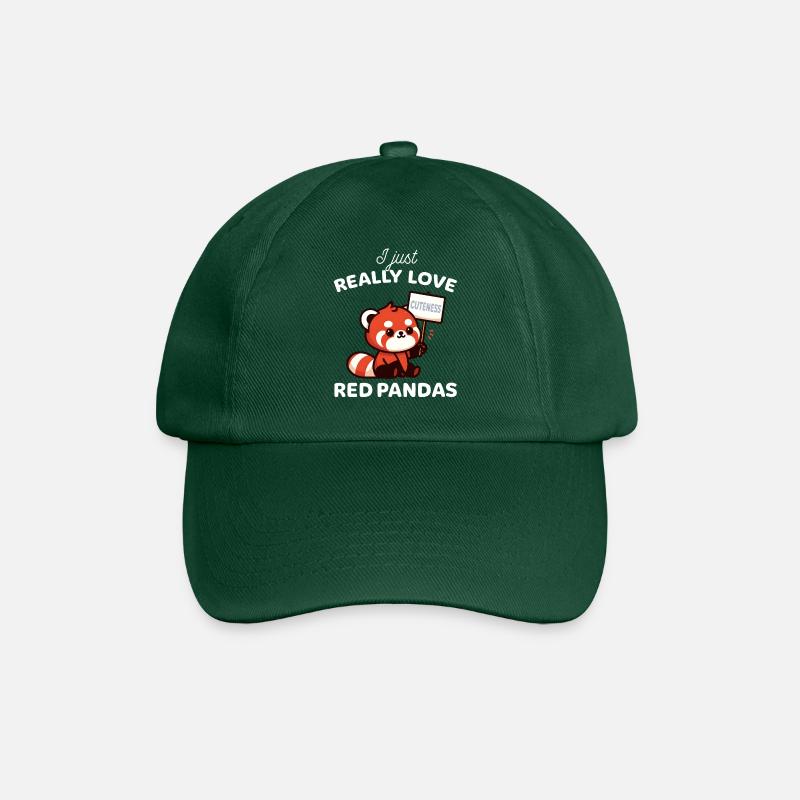 Cute Red Panda I Just Really Love - Baseball Cap - bottle green
