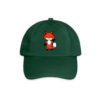 Renard agitant la main amicale bonjour salutation mignon - Casquette classique - vert bouteille - Devant