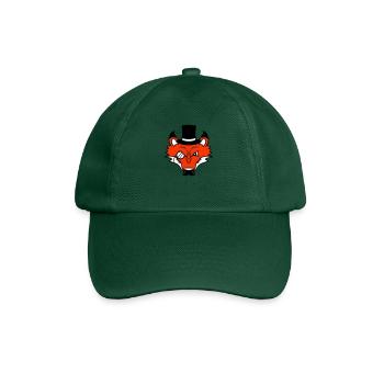 Fox Red Fox Sir Mr. Top Hat Monocle Glasses - Baseball Cap - bottle green - Front