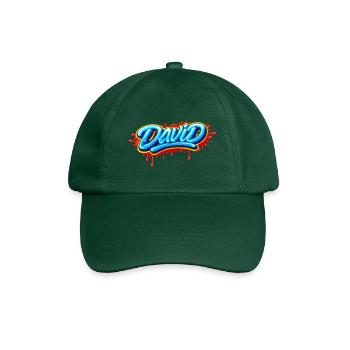 GRAFFITI NAME DAVID FOR PERFECT GIFT PRINTABLE - Baseball Cap - bottle green - Front