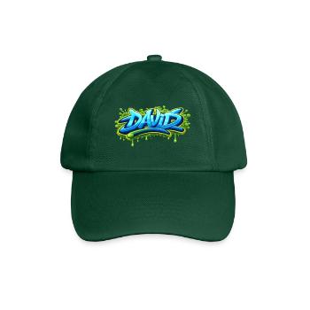 Graffiti name DAVID printable on everything - Baseball Cap - bottle green - Front