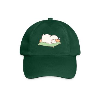 Cute Duck Sleeping On Pillow - Baseball Cap - bottle green - Front