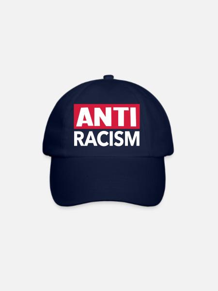 Anti Racism - Anti Rassismus Shirt - Baseballkappe - Blau/Blau