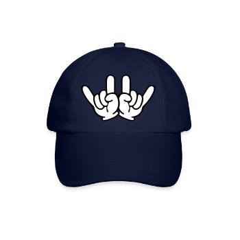 hand comic party signs - Baseballkappe - Blau/Blau - Vorne