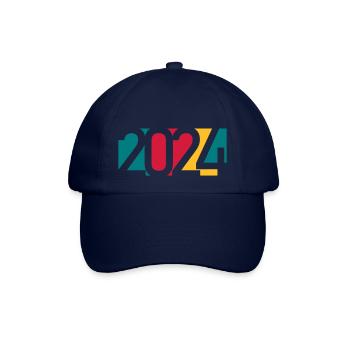 2024 happy new year Jahreszahl Datum Zahl Anno - Baseballkappe - Blau/Blau - Vorne