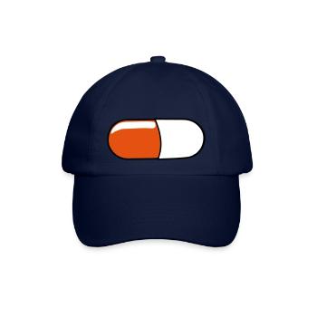 rote Pille - Baseballkappe - Blau/Blau - Vorne