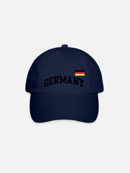 Deutschland Flagge - Germany-BRD-Fahne-Flagge - Baseballkappe - Blau/Blau