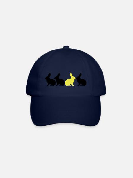 Hase Bunny be different! Unikat Anders 2c - Baseballkappe - Blau/Blau