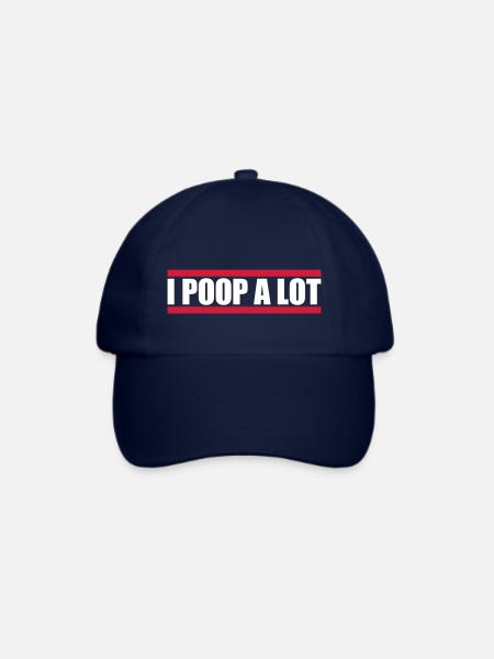 I poop a lot - Baseballkappe - Blau/Blau