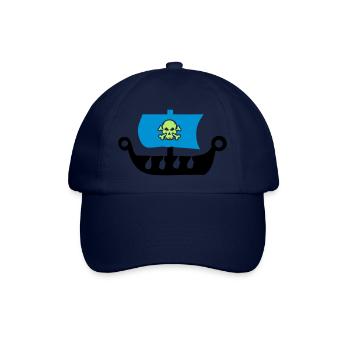 piratenschiff - Baseballkappe - Blau/Blau - Vorne