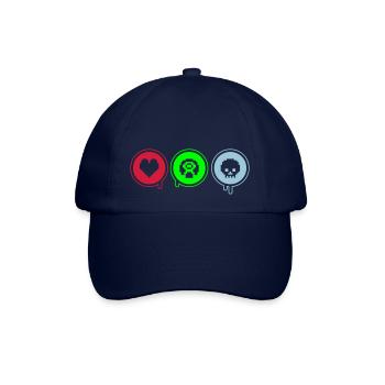 Love, Retro, Death | Druckfarbe frei wählbar! - Baseballkappe - Blau/Blau - Vorne