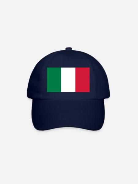 flag_italian_italy - Baseballkappe - Blau/Blau