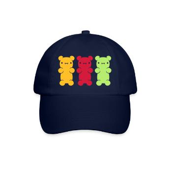 3 bunte Gummibaerchen - Baseballkappe - Blau/Blau - Vorne