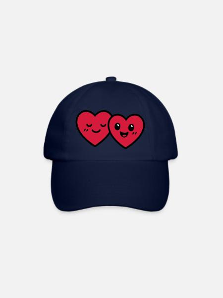 Herzen Paar Liebe - Baseballkappe - Blau/Blau