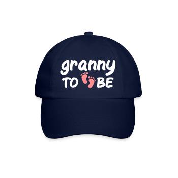 granny to be - werdende Oma Großmutter Babyspruch - Baseballkappe - Blau/Blau - Vorne