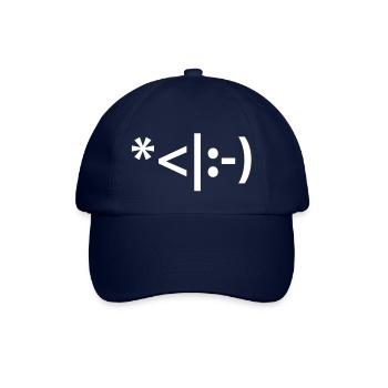 Weihnachts Text Emoticon - Baseballkappe - Blau/Blau - Vorne