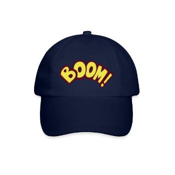 boom geek gamer fun quote gaming comics - Baseballkappe - Blau/Blau - Vorne