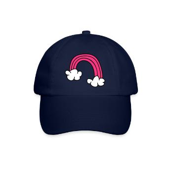 Kinderzeichnungen: Regenbogen - Baseballkappe - Blau/Blau - Vorne