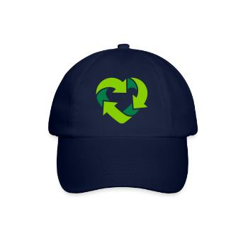 Recycling Heart - Love recycling Boys / Girls + ( - Baseballkappe - Blau/Blau - Vorne