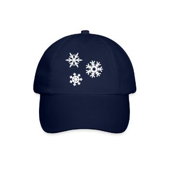 Schneeflocken Eiskristalle Sterne Winter Schnee - Baseballkappe - Blau/Blau - Vorne