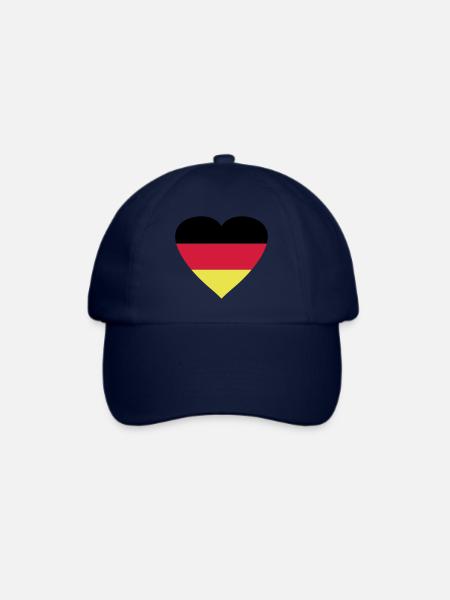 herz_deutschland2 - Baseballkappe - Blau/Blau