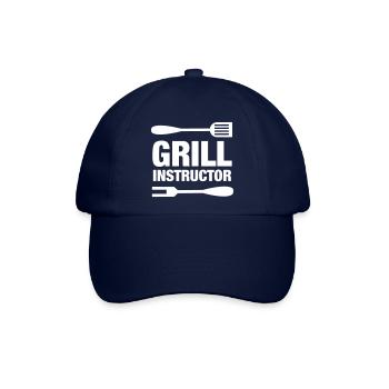 Grill Instructor grillen Barbecue Grillmeister - Baseballkappe - Blau/Blau - Vorne