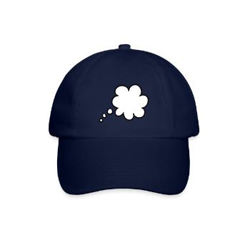 Denkblase Gedankenblase thought bubble - Baseballkappe - Blau/Blau - Vorne