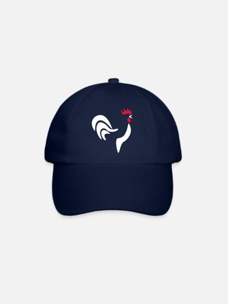 Frankreich Hahn - Baseballkappe - Blau/Blau