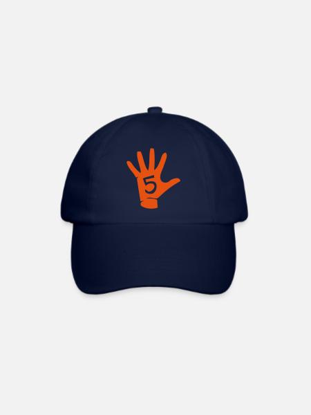 5 Handfinger - Baseballkappe - Blau/Blau