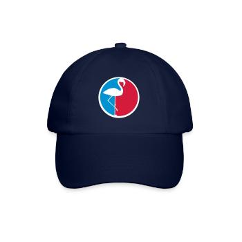rot blau kreis rund logo silhouette umriss flaming - Baseballkappe - Blau/Blau - Vorne