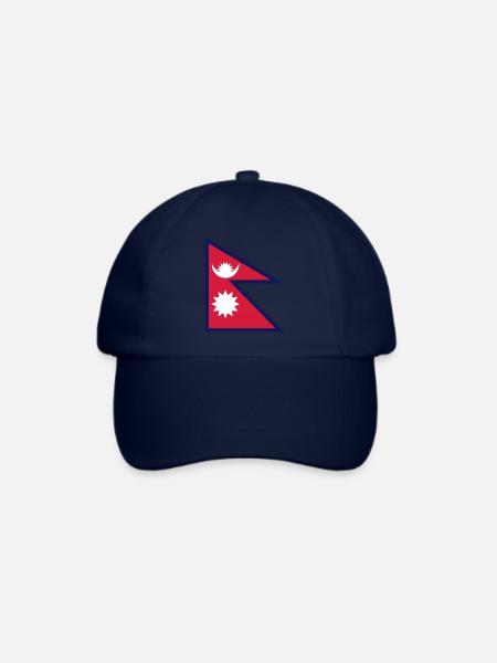 nepal flag - Baseballkappe - Blau/Blau