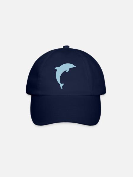 dolphin logo - Baseballkappe - Blau/Blau