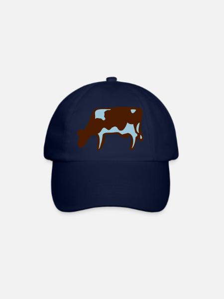 Kuh Geschenk Idee Bauer Bauernhof Tier grasen - Baseballkappe - Blau/Blau