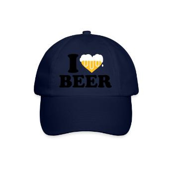 I love Beer - Baseballkappe - Blau/Blau - Vorne