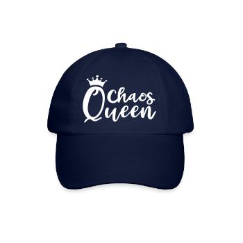 Chaos Queen Chaotin chaotisch Krone Königin Chaot - Baseballkappe - Blau/Blau - Vorne