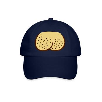 Rasierte Eier Hoden Comic - Baseballkappe - Blau/Blau - Vorne