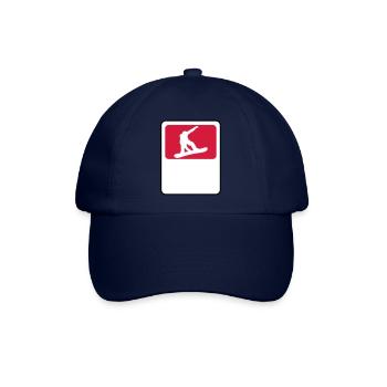 rahmen schild name text fahren snowboard sprung sp - Baseballkappe - Blau/Blau - Vorne