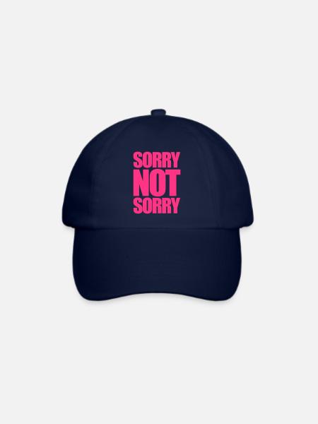 Not Sorry - Baseballkappe - Blau/Blau