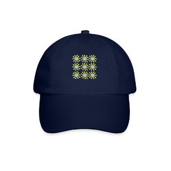 Viele Kleine Sonnenblumen Sonnen Blumen Muster - Baseballkappe - Blau/Blau - Vorne