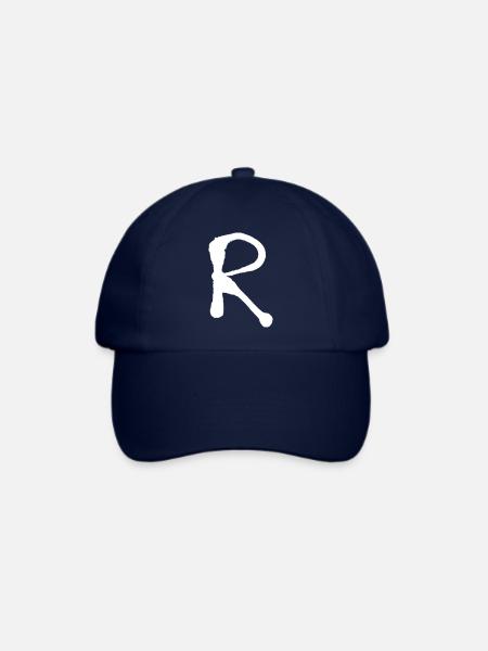 R - Iinitale / Buchstabe - Gesprüht - Baseballkappe - Blau/Blau