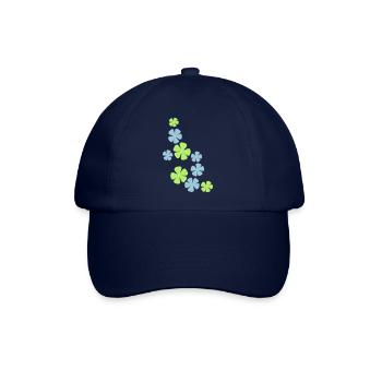 Viele Hübsche Blumen Buntes Dekorativ Muster Schön - Baseballkappe - Blau/Blau - Vorne