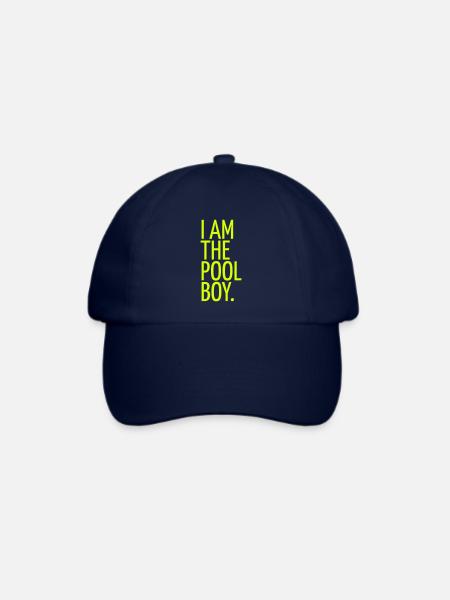 i am the poolboy - Baseballkappe - Blau/Blau