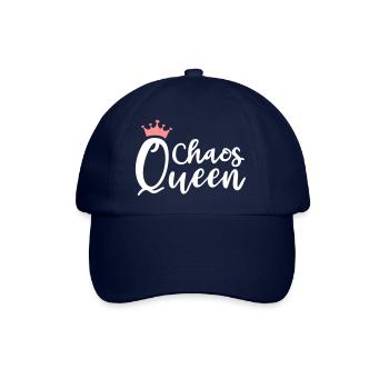 Chaos Queen Chaotin chaotisch Krone Königin Chaot - Baseballkappe - Blau/Blau - Vorne