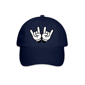 Party Hand Zeichen - Baseballkappe - Blau/Blau - Vorne