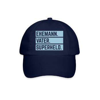 Ehemann Vater Superheld (Super Papa Superpapa 1C) - Baseballkappe - Blau/Blau - Vorne