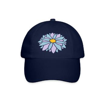 Bunte Hübsche Blume Design - Baseballkappe - Blau/Blau - Vorne