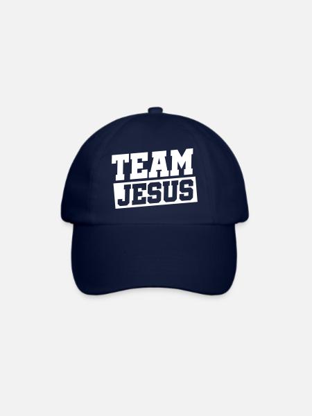 jesus team - Baseballkappe - Blau/Blau