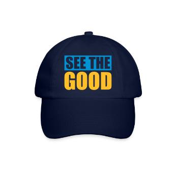 see the good Zitat - Baseballkappe - Blau/Blau - Vorne